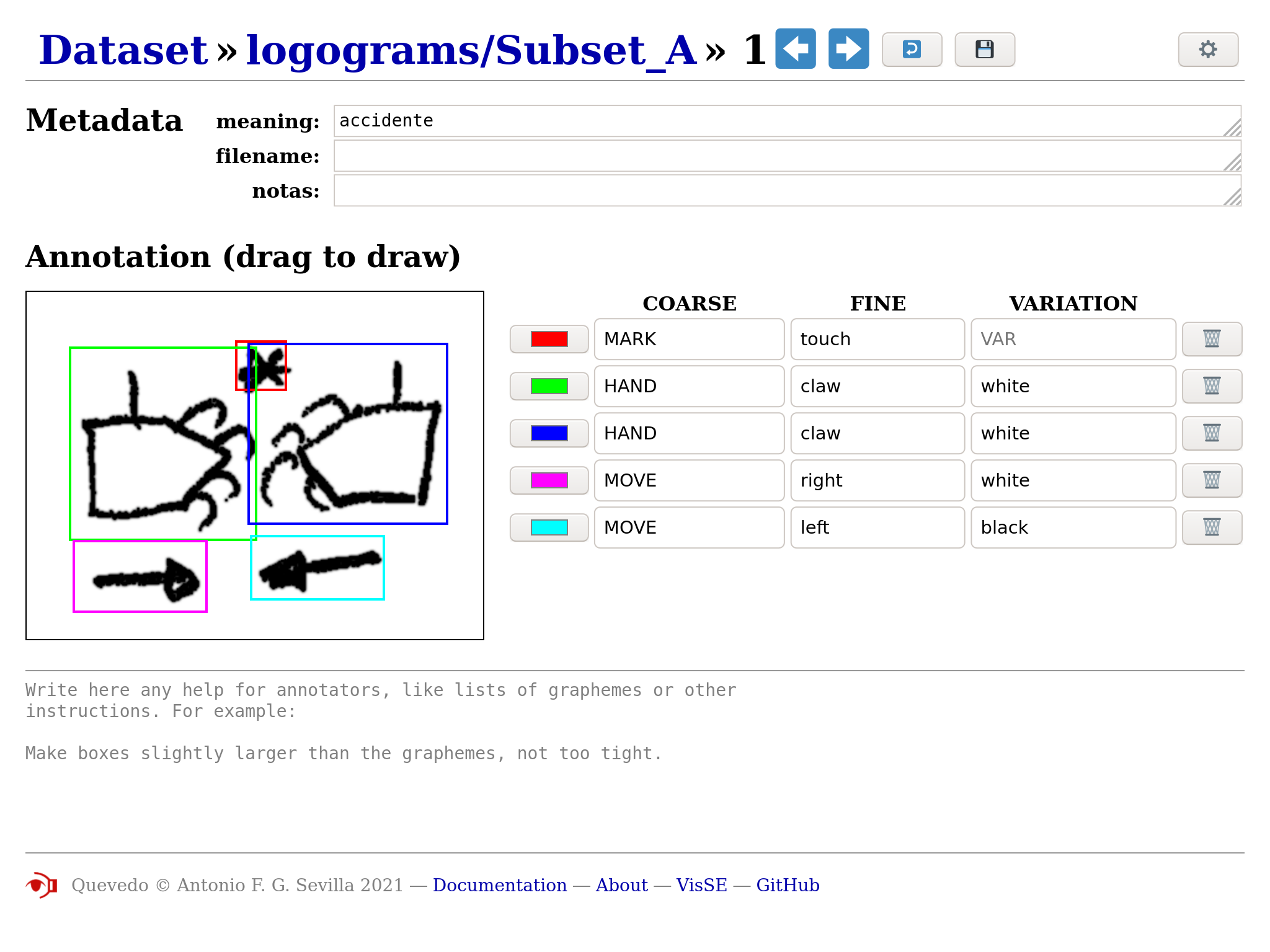 Logogram annotation